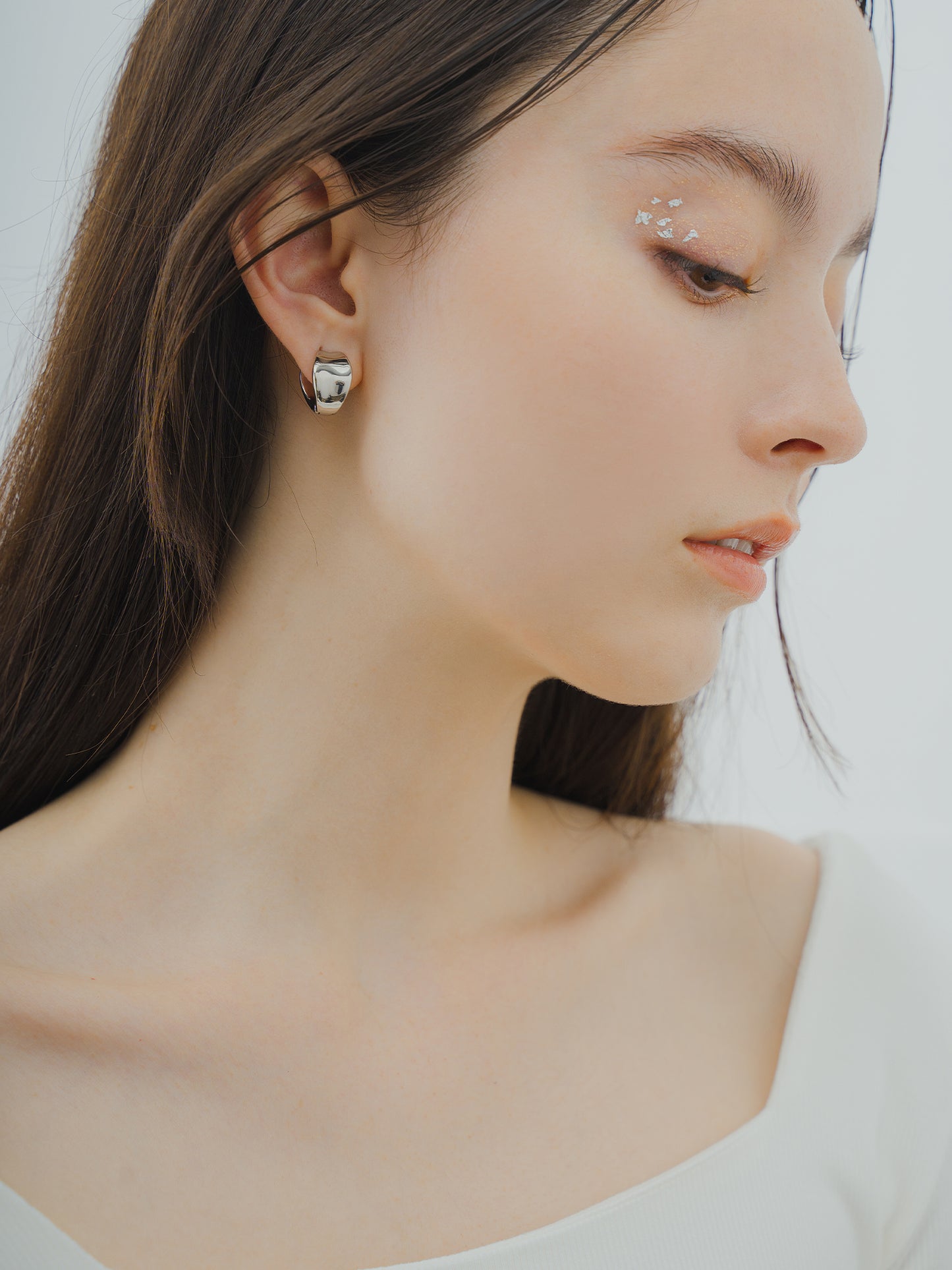 金属アレルギー対応　サージカルステンレス316L　petal earring&ear cuff 4E