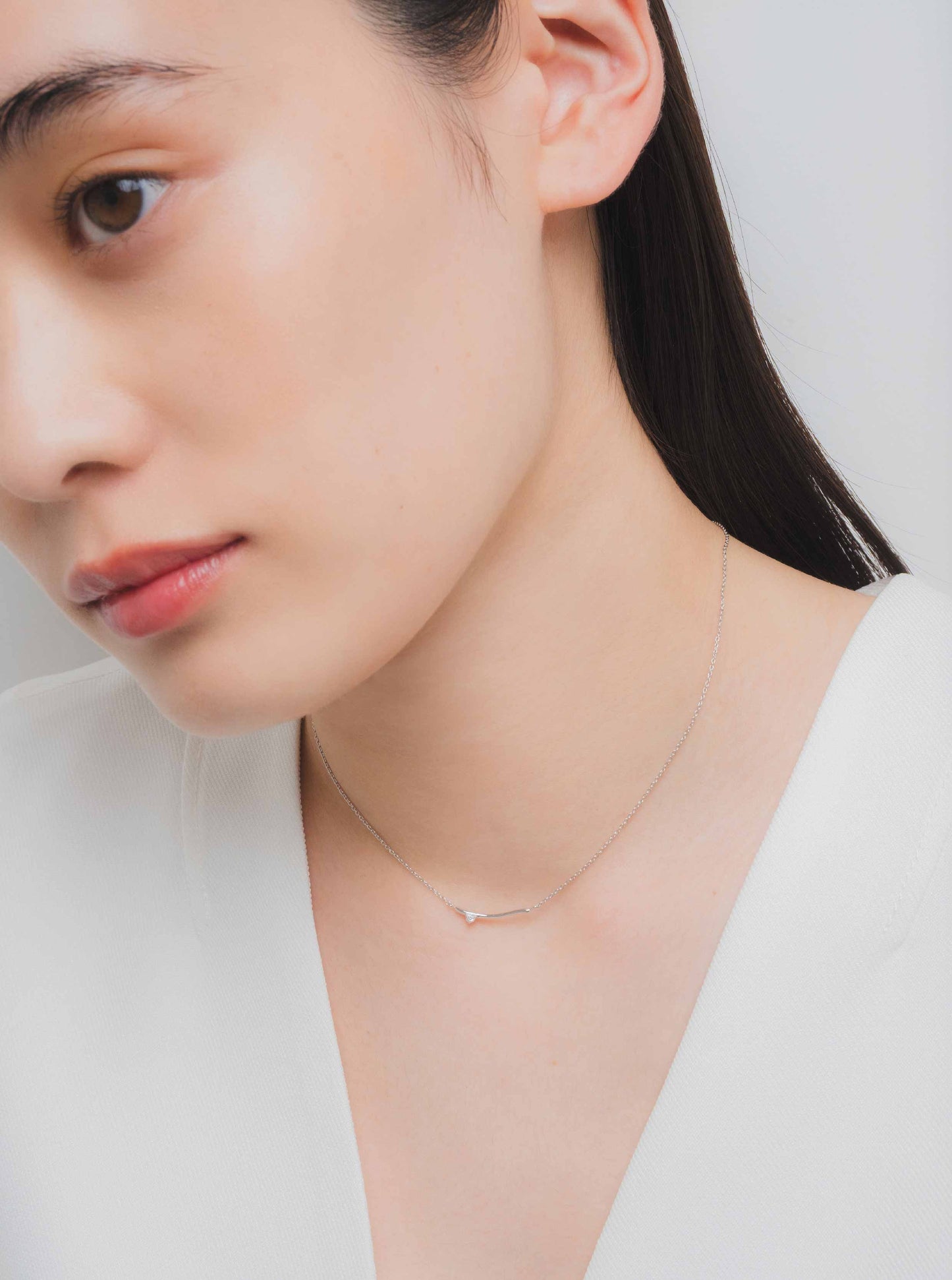 branch stone necklace 18N-SV　　
