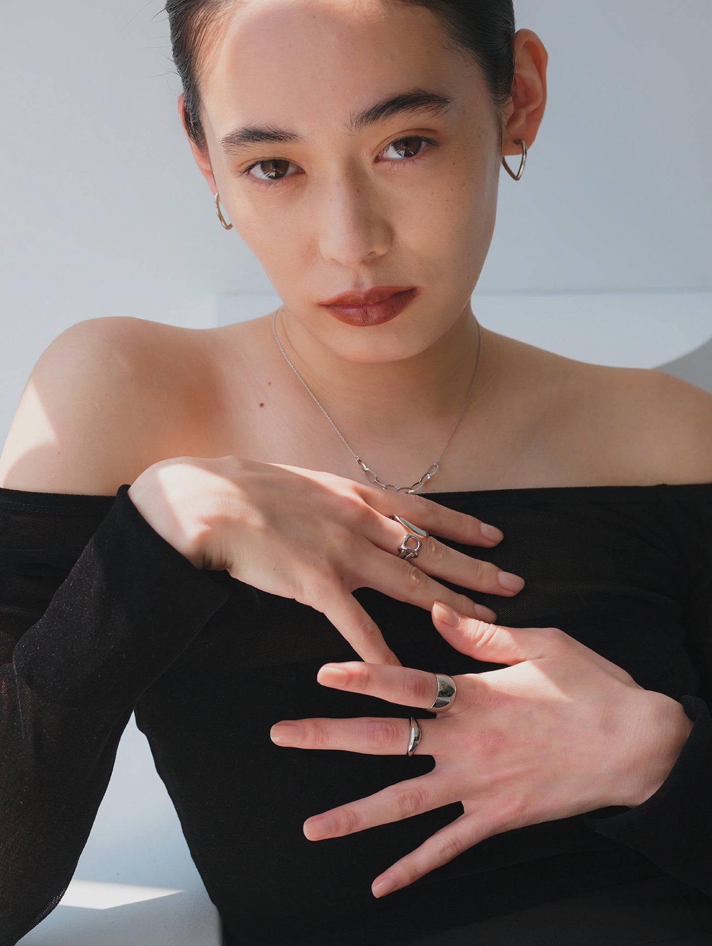 ハートフープピアス 60P-GD