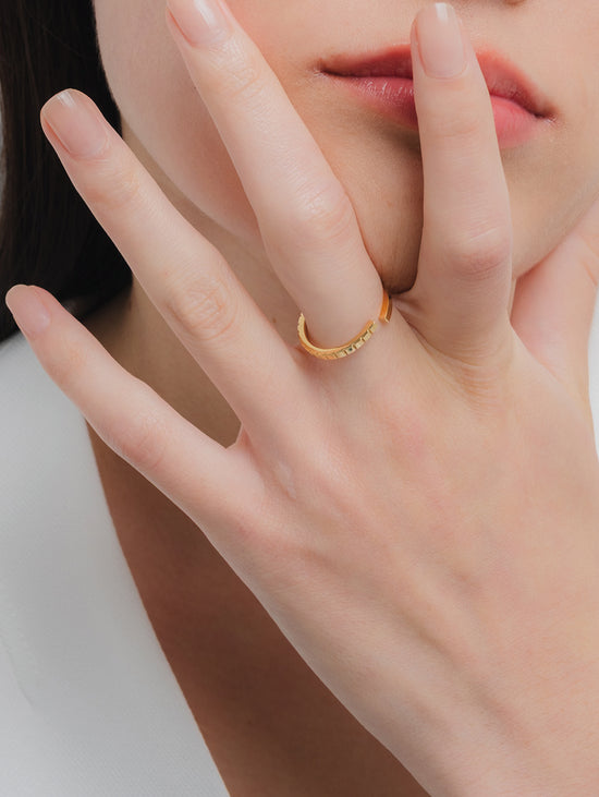 スクエアカットリング 56R-GD