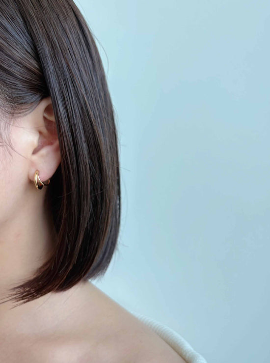 double line earring&ear cuff 7E-GD　