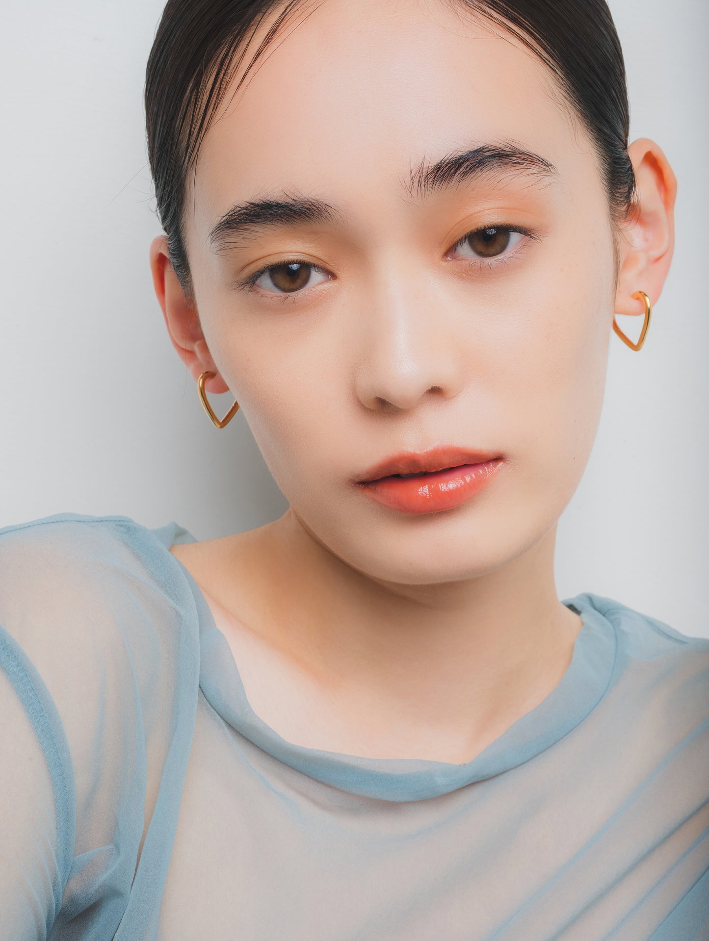 ハートフープピアス 60P-GD