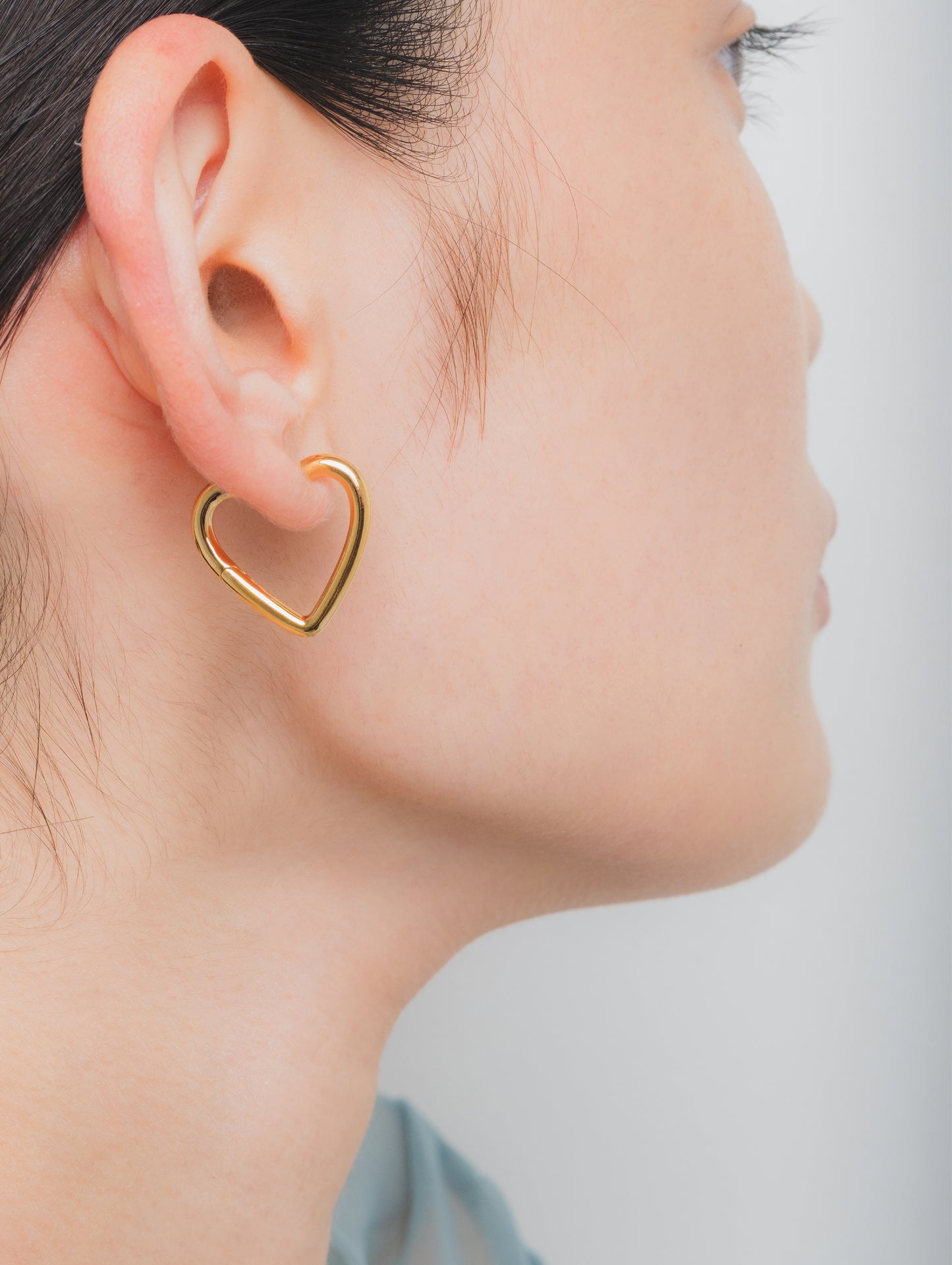 ハートフープピアス 60P-GD