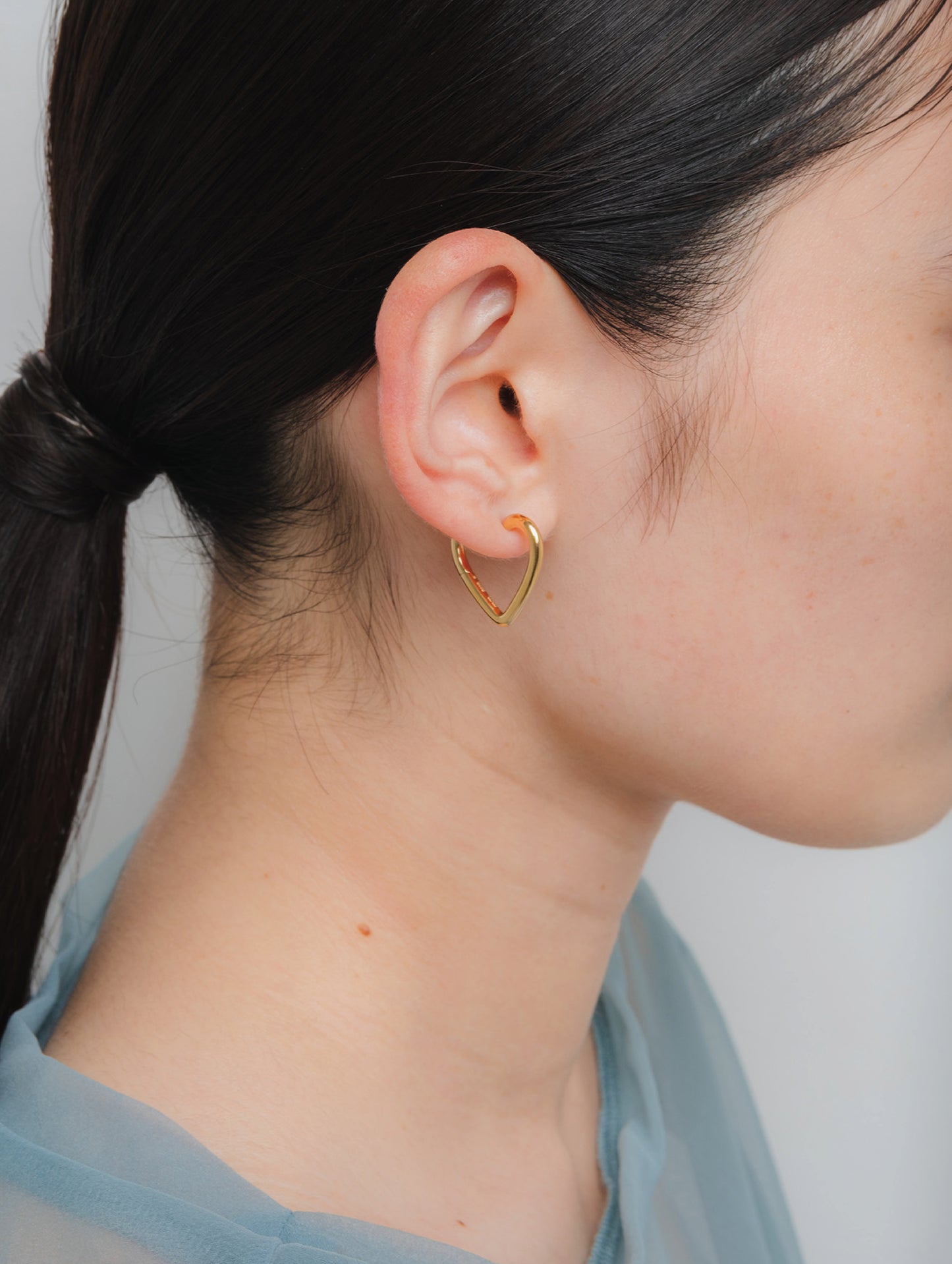 ハートフープピアス 60P-GD